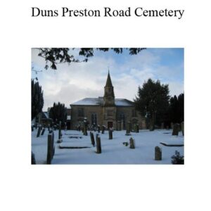 Monumental Inscriptions - Duns (Preston Road)