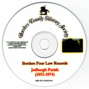 Jedburgh Parish 1852 to 1874 - Poor Law Records CD
