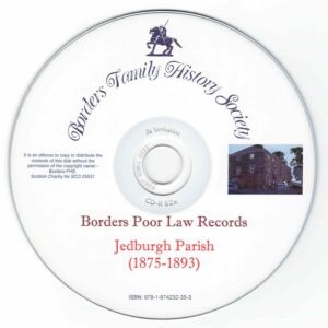 Jedburgh Parish 1875 to 1893 - Poor Law Records CD