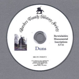 Monumental Inscriptions - Duns (CD)